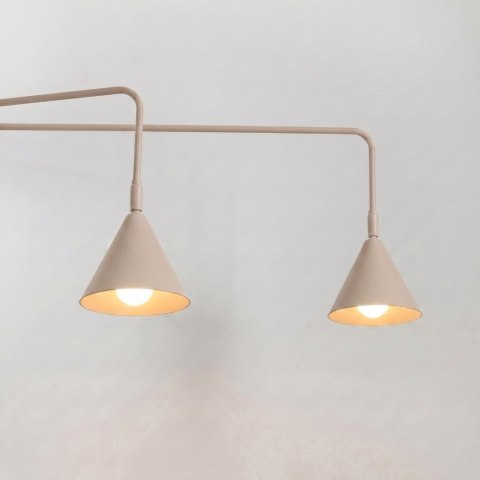 Sollux Lighting Kinkiet NOX 2 taupe z włącznikiem