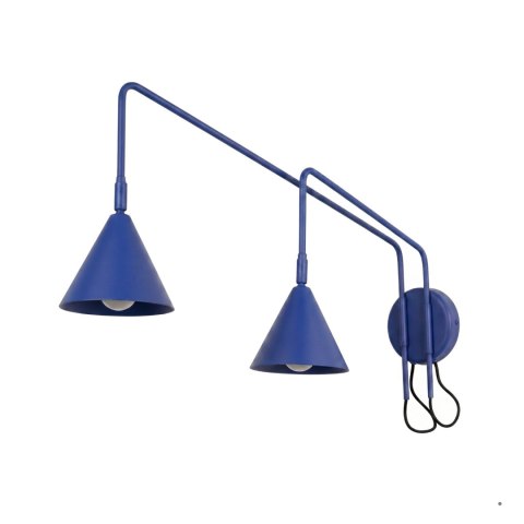 Sollux Lighting Kinkiet NOX 2 ultramaryna z włącznikiem