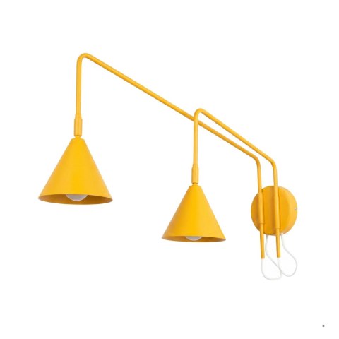 Sollux Lighting Kinkiet NOX 2 żółty z włącznikiem