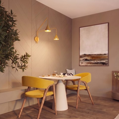 Sollux Lighting Kinkiet NOX 2 żółty z włącznikiem