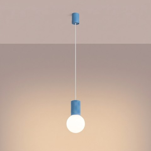 Sollux Lighting Lampa wisząca HALO 1 błękitna
