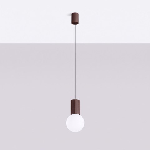 Sollux Lighting Lampa wisząca HALO 1 brązowa