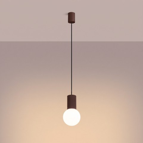 Sollux Lighting Lampa wisząca HALO 1 brązowa