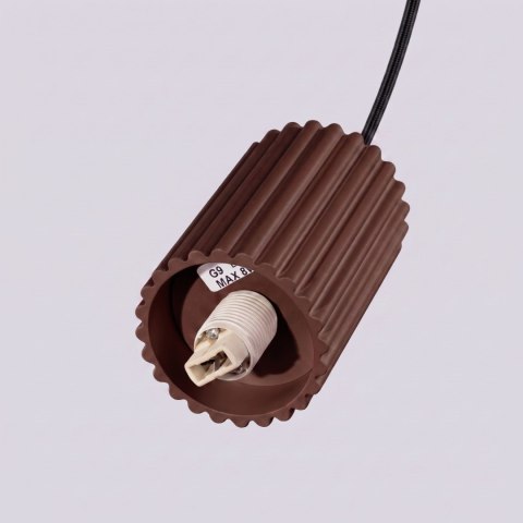 Sollux Lighting Lampa wisząca HALO 1 brązowa
