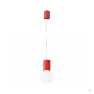 Sollux Lighting Lampa wisząca HALO 1 czerwona