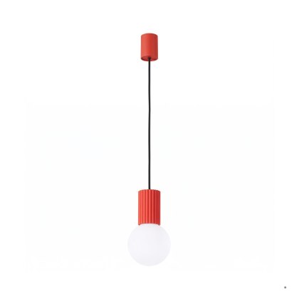 Sollux Lighting Lampa wisząca HALO 1 czerwona