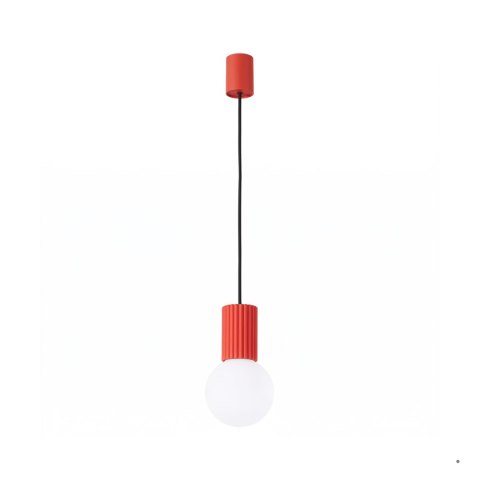 Sollux Lighting Lampa wisząca HALO 1 czerwona