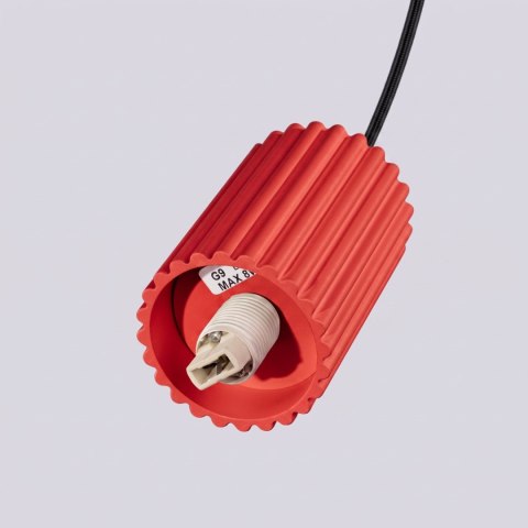 Sollux Lighting Lampa wisząca HALO 1 czerwona