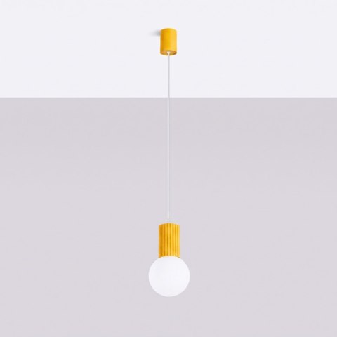 Sollux Lighting Lampa wisząca HALO 1 żółta