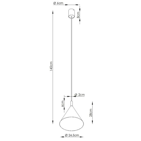 Sollux Lighting Lampa wisząca NOX 25 błękitna