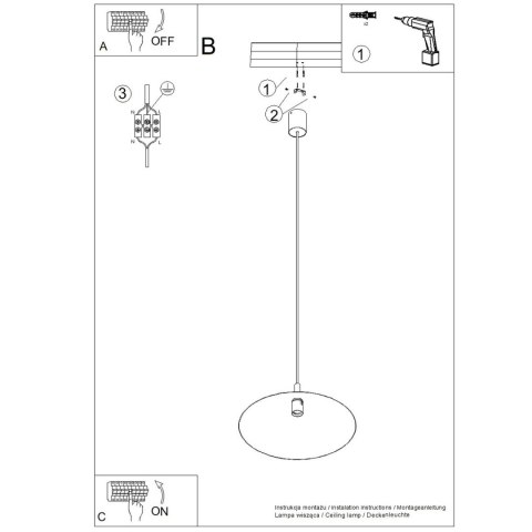 Sollux Lighting Lampa wisząca NOX 40 brązowa