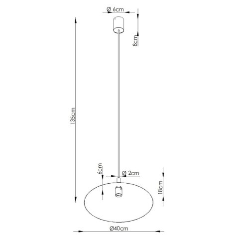 Sollux Lighting Lampa wisząca NOX 40 żółta