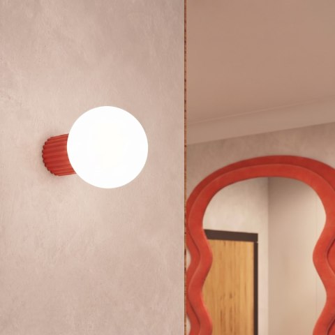 Sollux Lighting Plafon HALO czerwony IP44