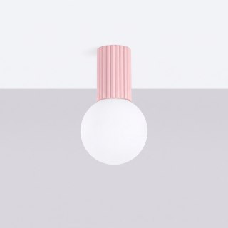 Sollux Lighting Plafon HALO różowy IP44