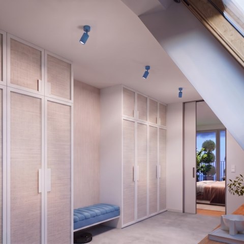 Sollux Lighting Plafon KARBON 1 błękitny