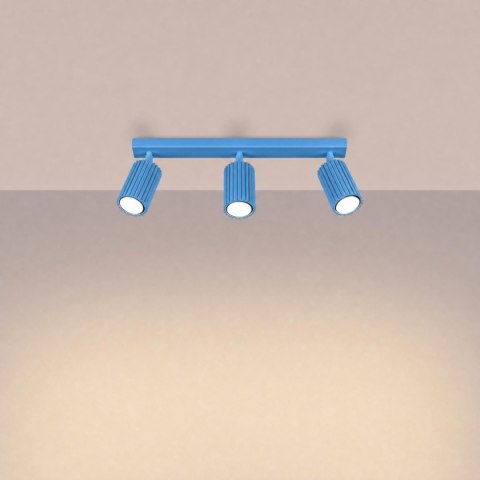 Sollux Lighting Plafon KARBON 3L błękitny