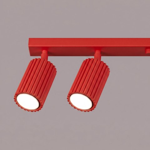 Sollux Lighting Plafon KARBON 6L czerwony
