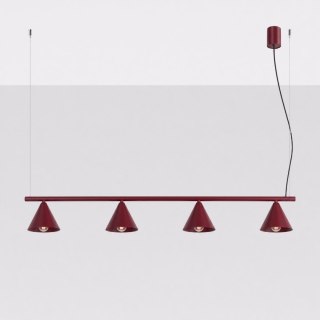 Sollux Lighting Żyrandol NOX 4L burgund
