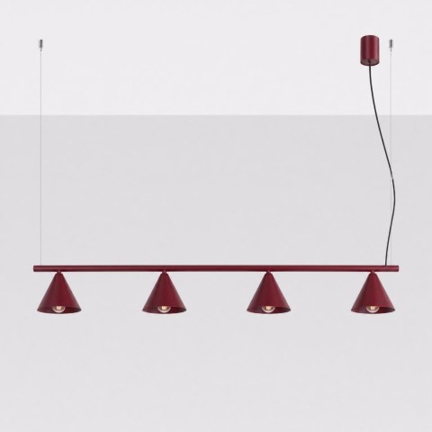 Sollux Lighting Żyrandol NOX 4L burgund