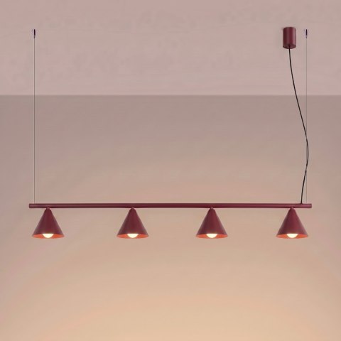 Sollux Lighting Żyrandol NOX 4L burgund