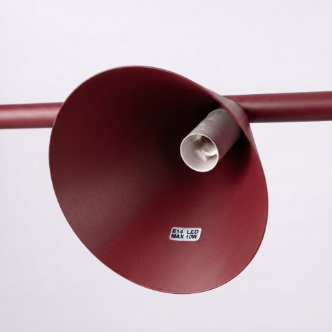Sollux Lighting Żyrandol NOX 4L burgund