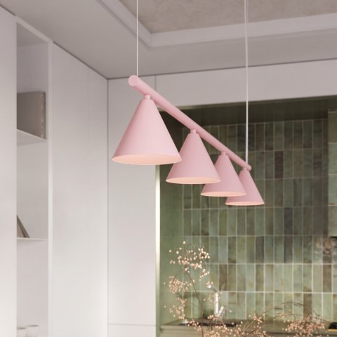 Sollux Lighting Żyrandol NOX 4L różowa