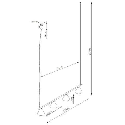 Sollux Lighting Żyrandol NOX 4L ultramaryna