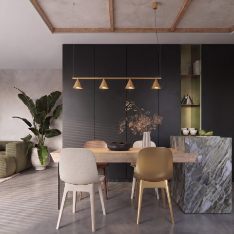 Sollux Lighting Żyrandol NOX 4L złota