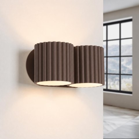Sollux Lighting Kinkiet AURA 2 brązowy G9