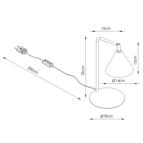 Sollux Lighting Lampa biurkowa NOX błękitna
