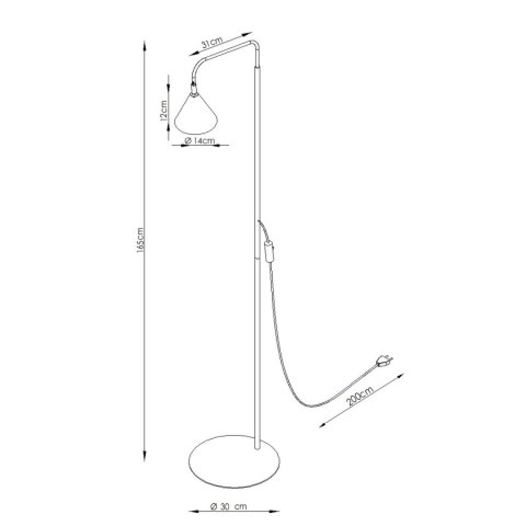 Sollux Lighting Lampa podłogowa NOX złota