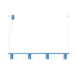 Sollux Lighting Żyrandol KARBON 4 błękitna