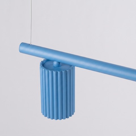 Sollux Lighting Żyrandol KARBON 4 błękitna