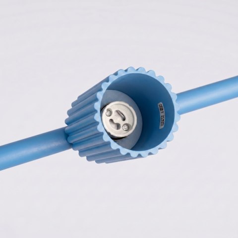 Sollux Lighting Żyrandol KARBON 4 błękitna