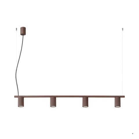 Sollux Lighting Żyrandol KARBON 4 brązowa