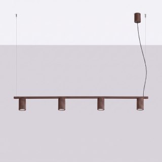 Sollux Lighting Żyrandol KARBON 4 brązowa