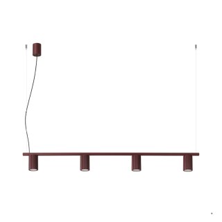 Sollux Lighting Żyrandol KARBON 4 burgund