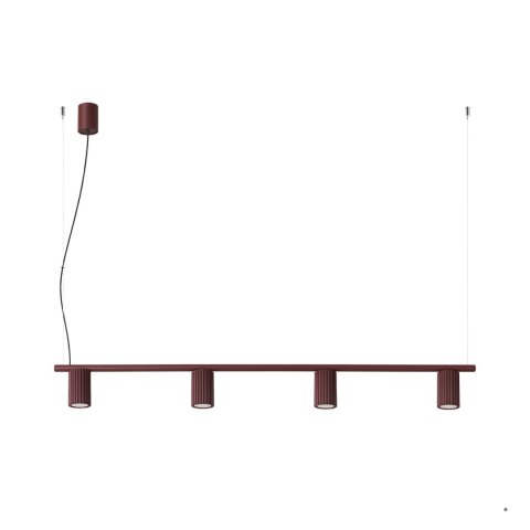 Sollux Lighting Żyrandol KARBON 4 burgund