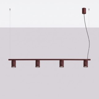 Sollux Lighting Żyrandol KARBON 4 burgund