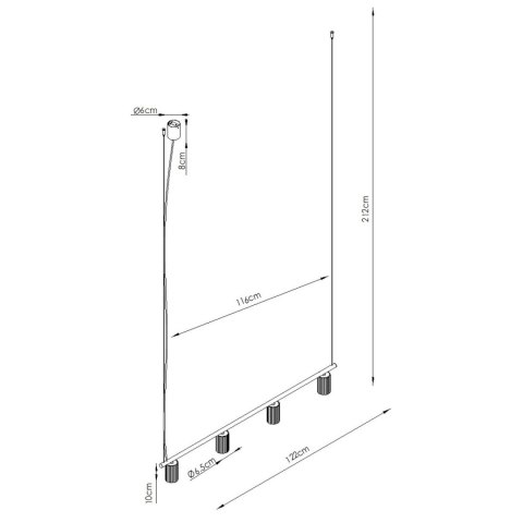 Sollux Lighting Żyrandol KARBON 4 burgund