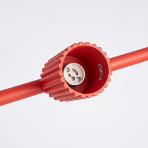 Sollux Lighting Żyrandol KARBON 4 czerwona