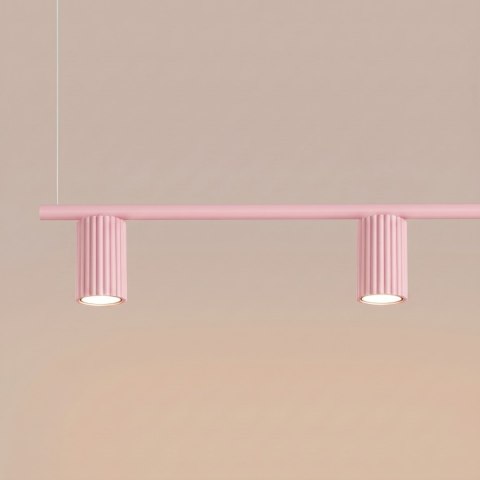 Sollux Lighting Żyrandol KARBON 4 różowa