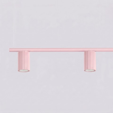 Sollux Lighting Żyrandol KARBON 4 różowa
