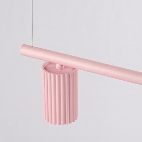 Sollux Lighting Żyrandol KARBON 4 różowa