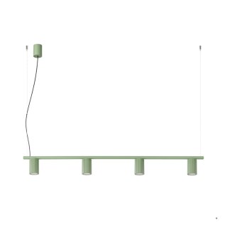 Sollux Lighting Żyrandol KARBON 4 szałwiowa