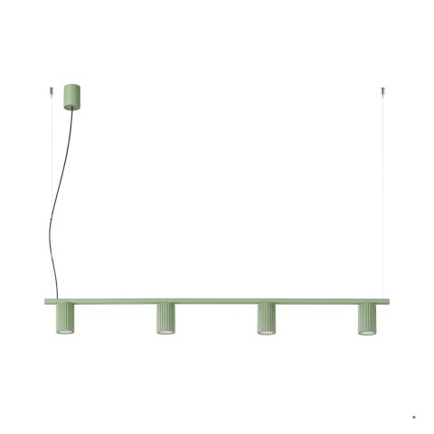 Sollux Lighting Żyrandol KARBON 4 szałwiowa