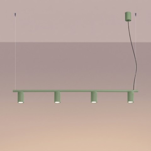 Sollux Lighting Żyrandol KARBON 4 szałwiowa