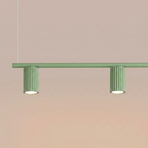 Sollux Lighting Żyrandol KARBON 4 szałwiowa