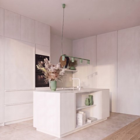Sollux Lighting Żyrandol KARBON 4 szałwiowa