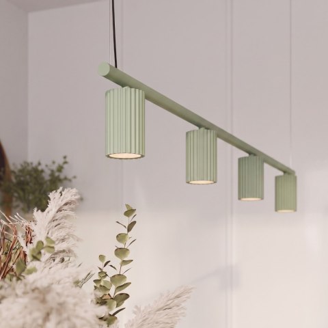 Sollux Lighting Żyrandol KARBON 4 szałwiowa